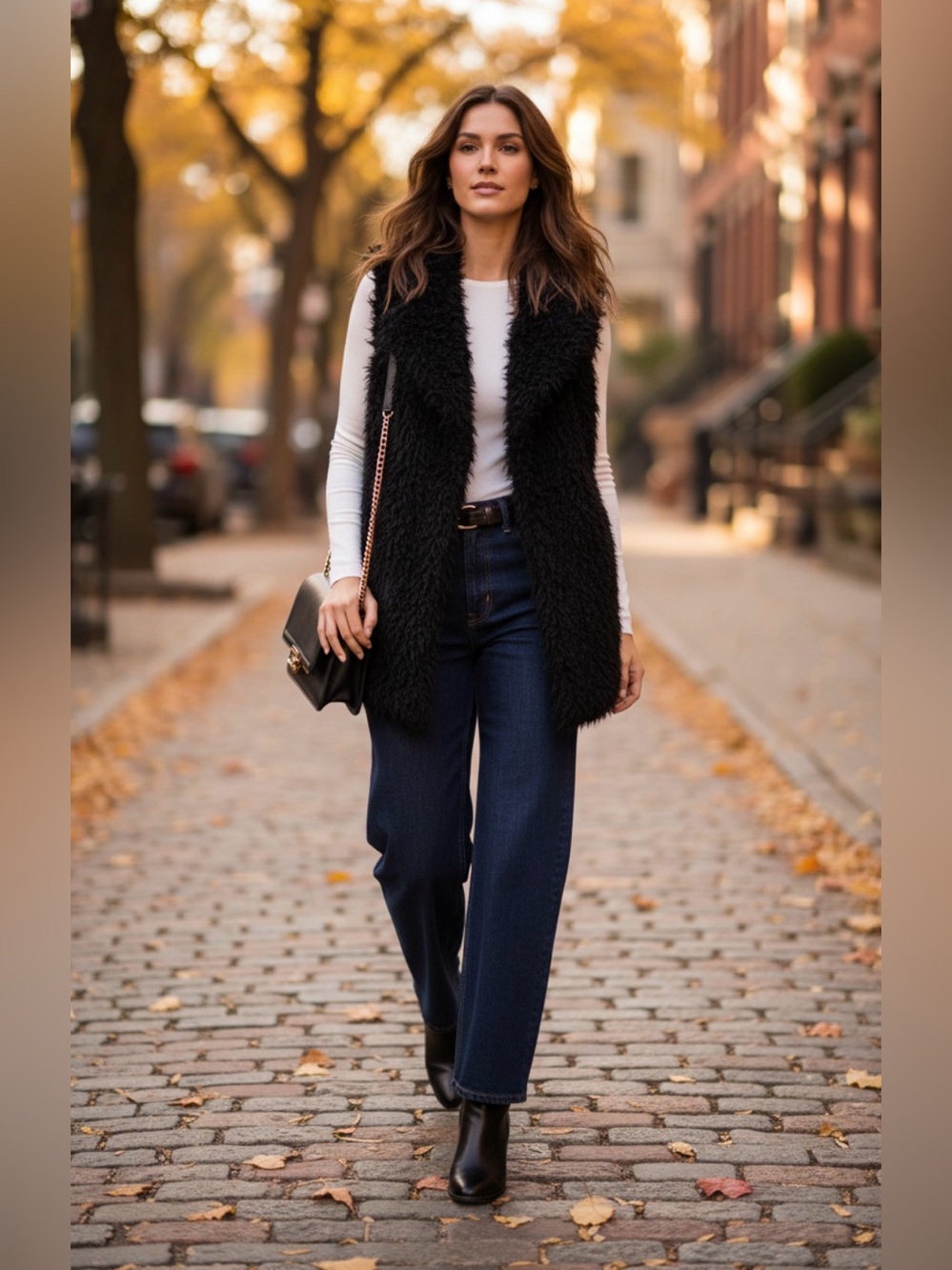 (#108) KENNETH BLAKE New York Faux Fur Teddy Vest